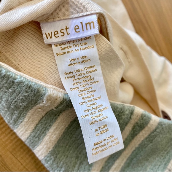 West Elm. Embroidered Pillow Cover - Picture 2 of 4